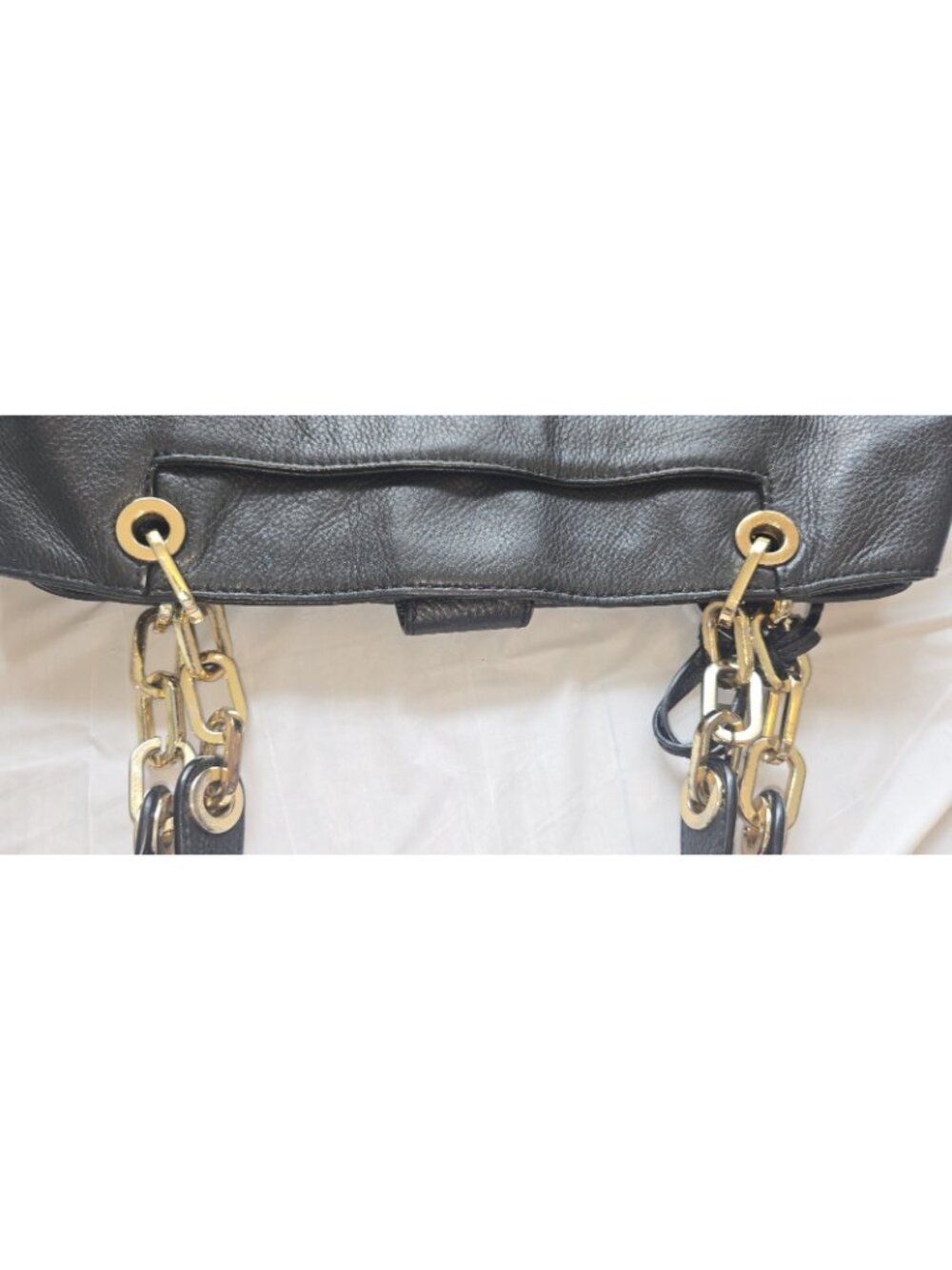 Michael Kors Large Black Pebbled Shoulder Bag MK Logo W/ Wallet - Picture 4 of 16